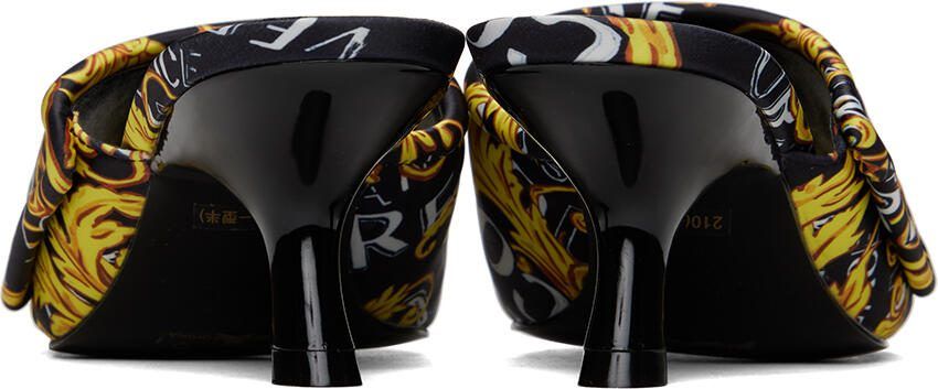 Versace Jeans Couture Black  Gold Arizona Sandals