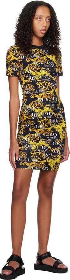 Versace Jeans Couture Black Platform Flat Sandals - Picture 4