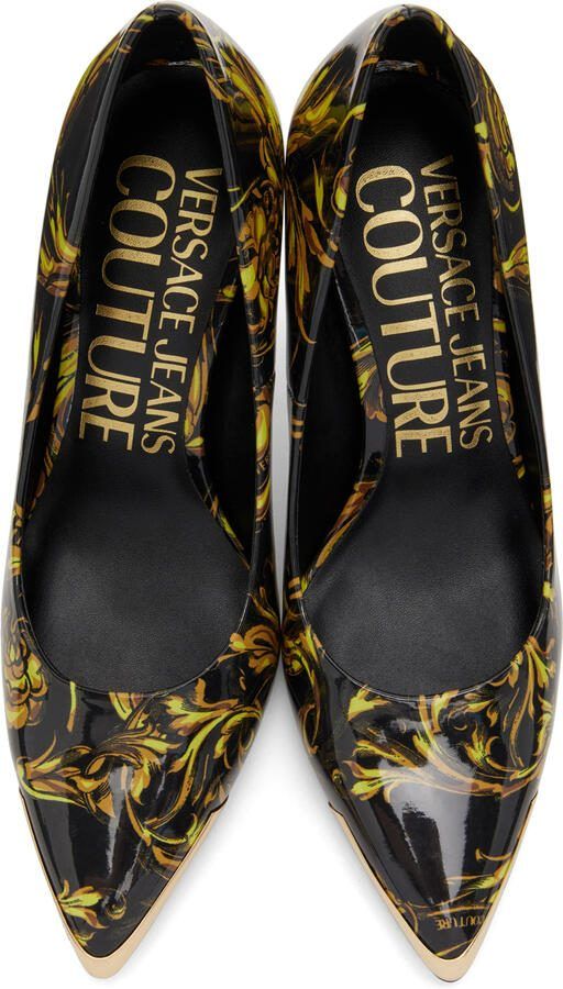Versace Jeans Couture Black Regalia Baroque Pumps - Picture 4