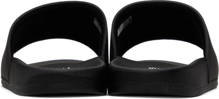 Versace Jeans Couture Black V-Emblem Slides
