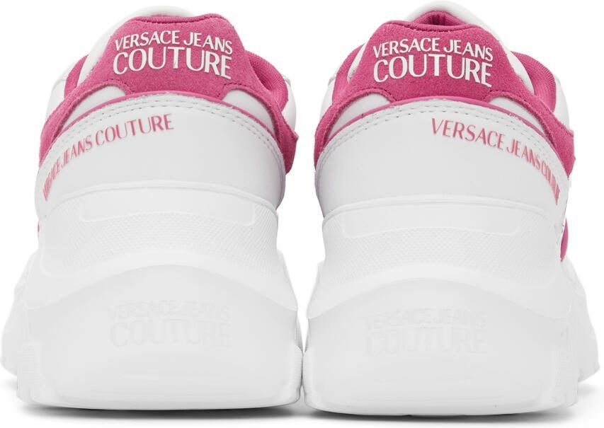Versace Jeans Couture Off-White  Pink Speedtrack Low Sneakers - Picture 2