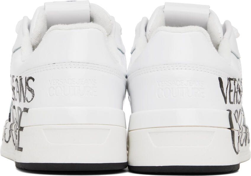 Versace Jeans Couture White  Black Printed Sneakers