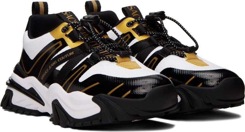 Versace Jeans Couture White  Black Trail Trek Sneakers - Picture 2