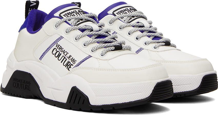 Versace Jeans Couture White  Blue Stargaze Sneakers - Picture 2