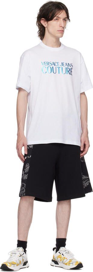 Versace Jeans Couture White  Gold Dynamic Sneakers - Picture 4