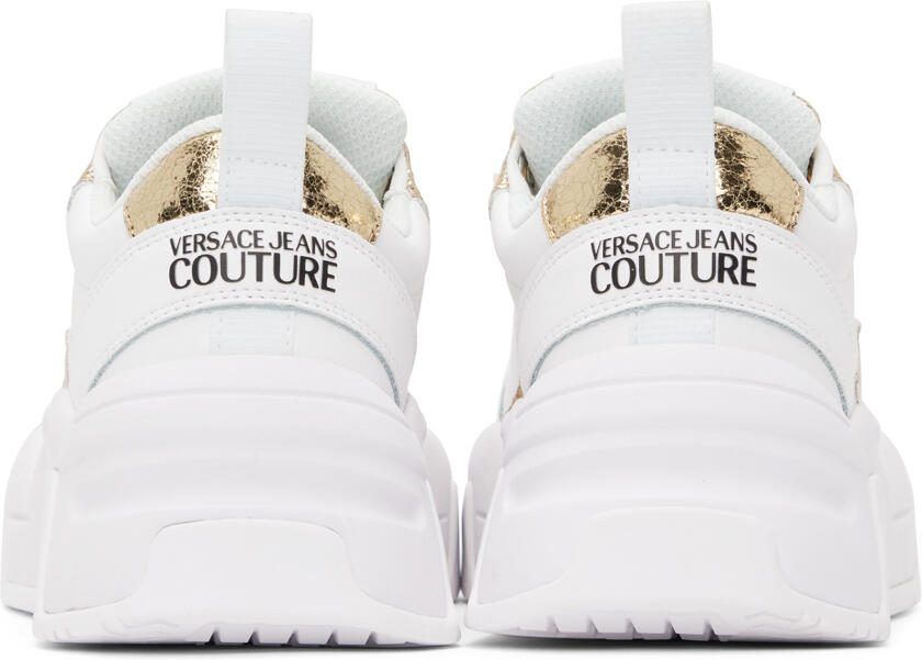 Versace Jeans Couture White  Gold Stargaze Sneakers