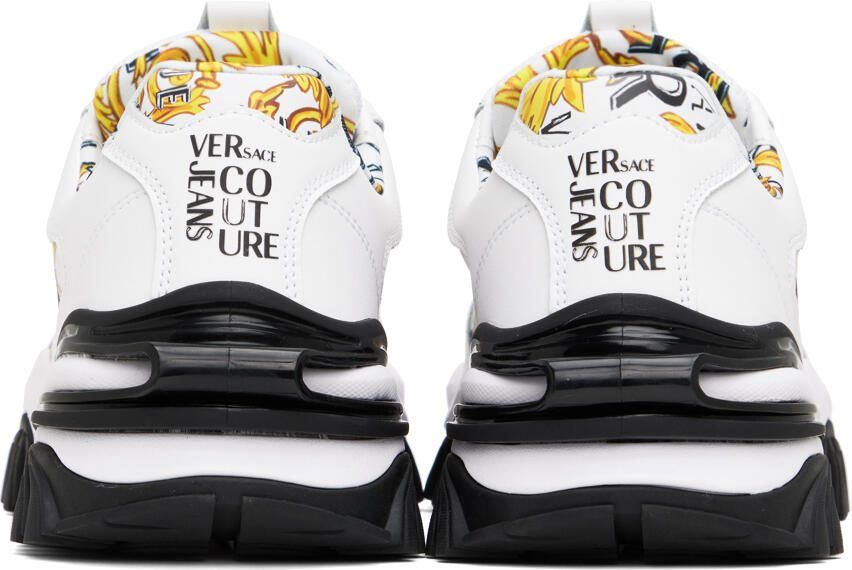Versace Jeans Couture White  Gold Trail Trek Sneakers