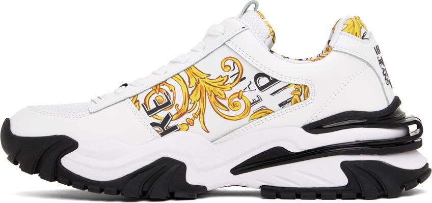 Versace Jeans Couture White  Gold Trail Trek Sneakers - Picture 3
