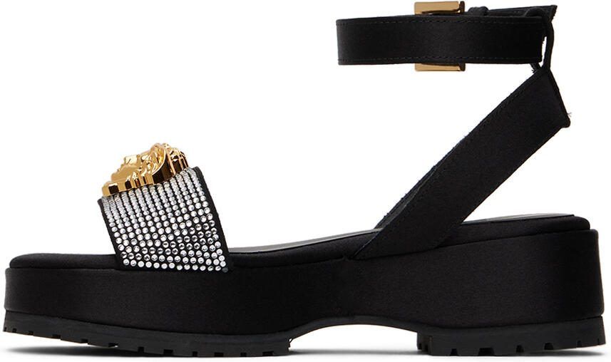 Versace Kids Black Medusa Sandals - Picture 3