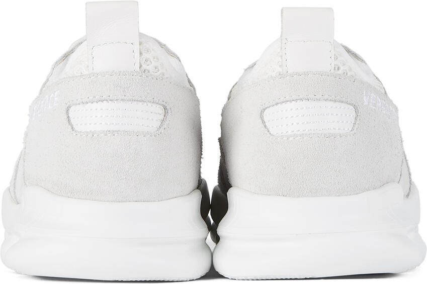Versace Kids White  Grey Chain Reaction 2 Sneakers