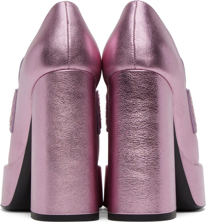 Versace Pink '95 Medusa Platform Pumps