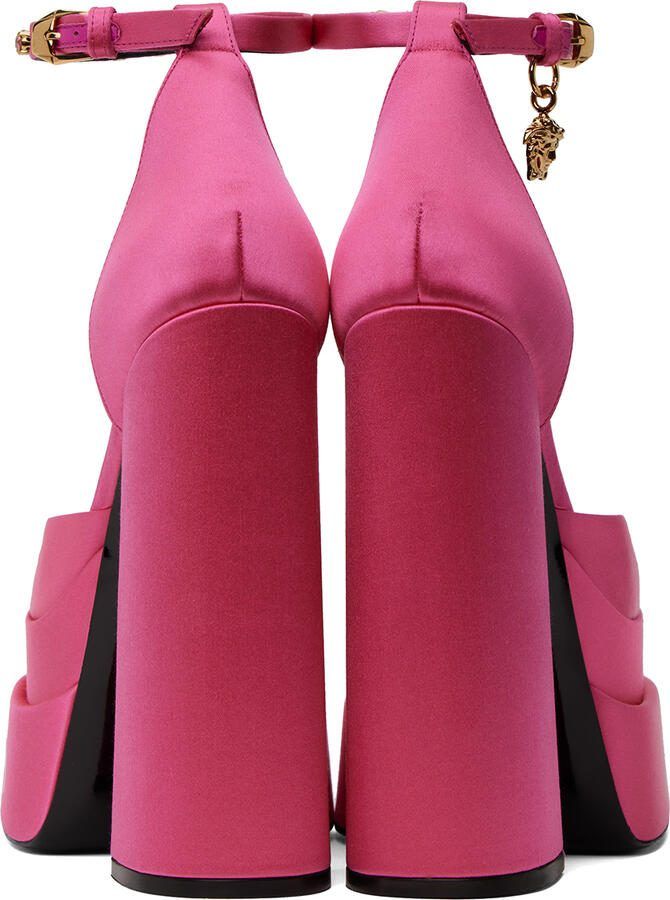 Versace Pink Medusa Aevitas Platform Heels - Picture 4