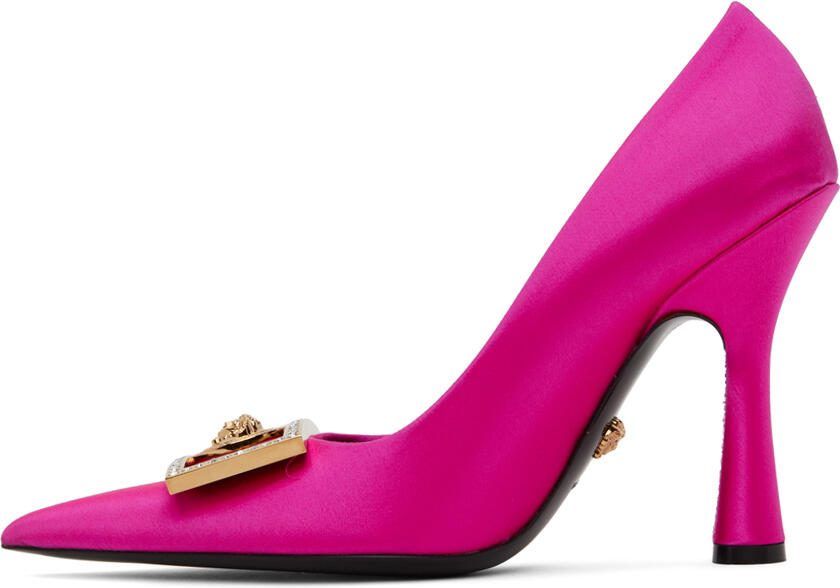 Versace Pink Medusa Heels - Picture 3