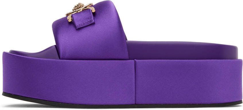Versace Purple Medusa '95 Platform Sandals - Picture 3