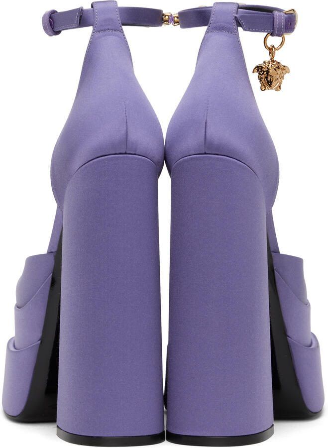 Versace Purple Medusa Aevitas Platform Heels - Picture 3