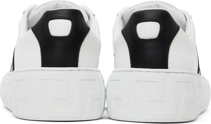 Versace White  Black Greca Sneakers - Picture 7