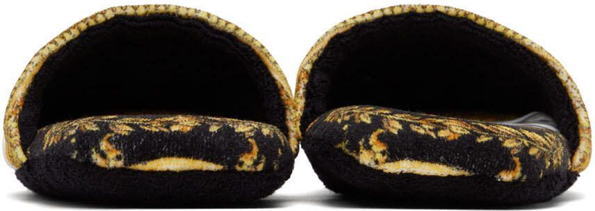 Versace White  Black I Heart Baroque Slippers - Picture 2