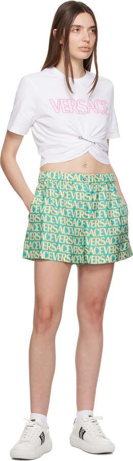 Versace White Greca Sneakers - Picture 4