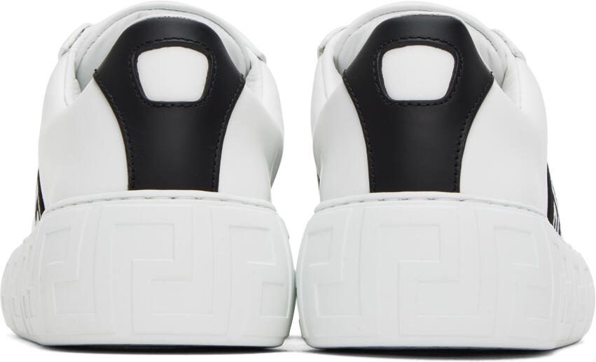Versace White  Black Greca Sneakers
