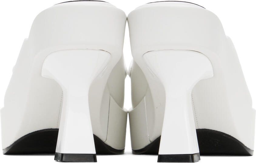 Versace White Medusa Biggie Heeled Sandals