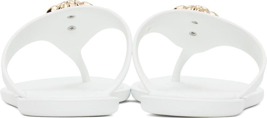 Versace White Medusa Sandals
