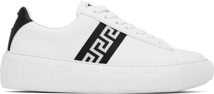 Versace White Greca Sneakers - Picture 5