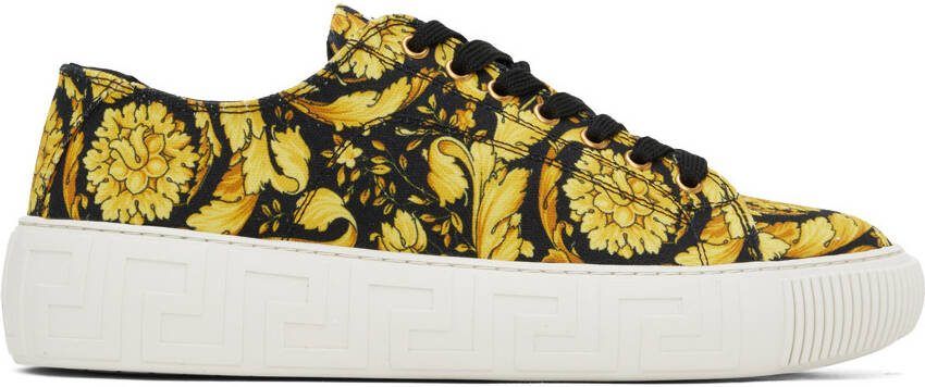 Versace Yellow  Black Barocco Sneakers
