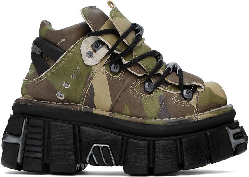 VETEMENTS Green New Rock Edition Platform Sneakers - Picture 5