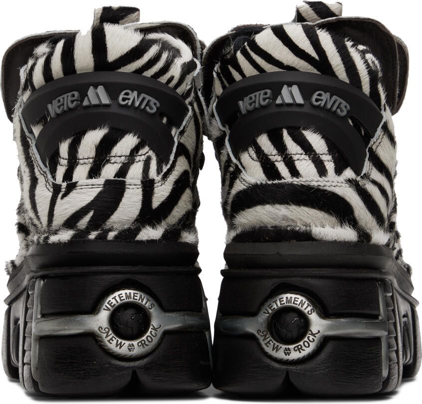 VETEMENTS Black  White Newrock Edition Platform Sneakers