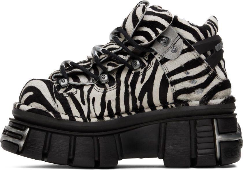 VETEMENTS Black  White Newrock Edition Platform Sneakers - Picture 3