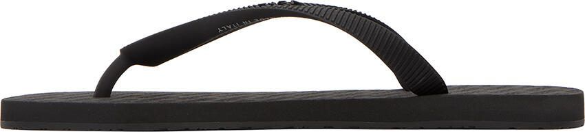VETEMENTS Black Embossed Flip Flops - Picture 4