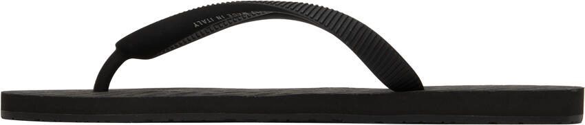 VETEMENTS Black Embossed Flip Flops - Picture 4