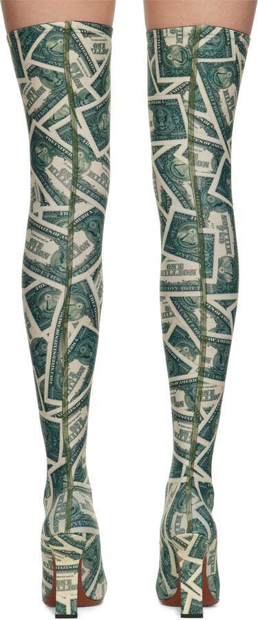 VETEMENTS Green Boomerang Sock Boots