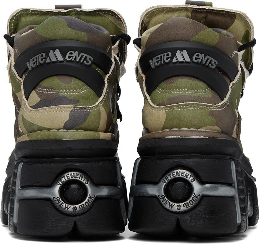 VETEMENTS Green New Rock Edition Platform Sneakers