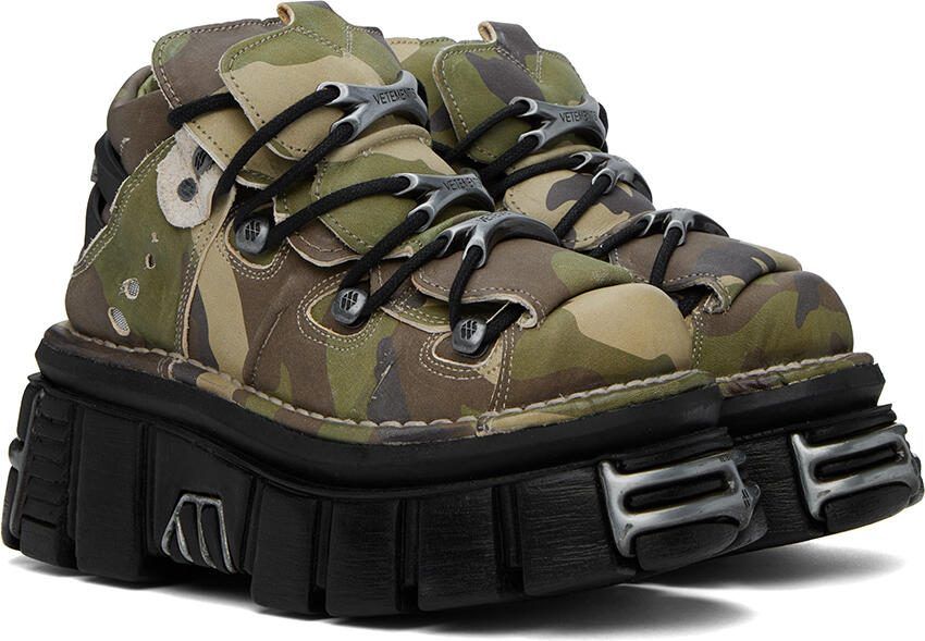 VETEMENTS Green New Rock Edition Platform Sneakers - Picture 3