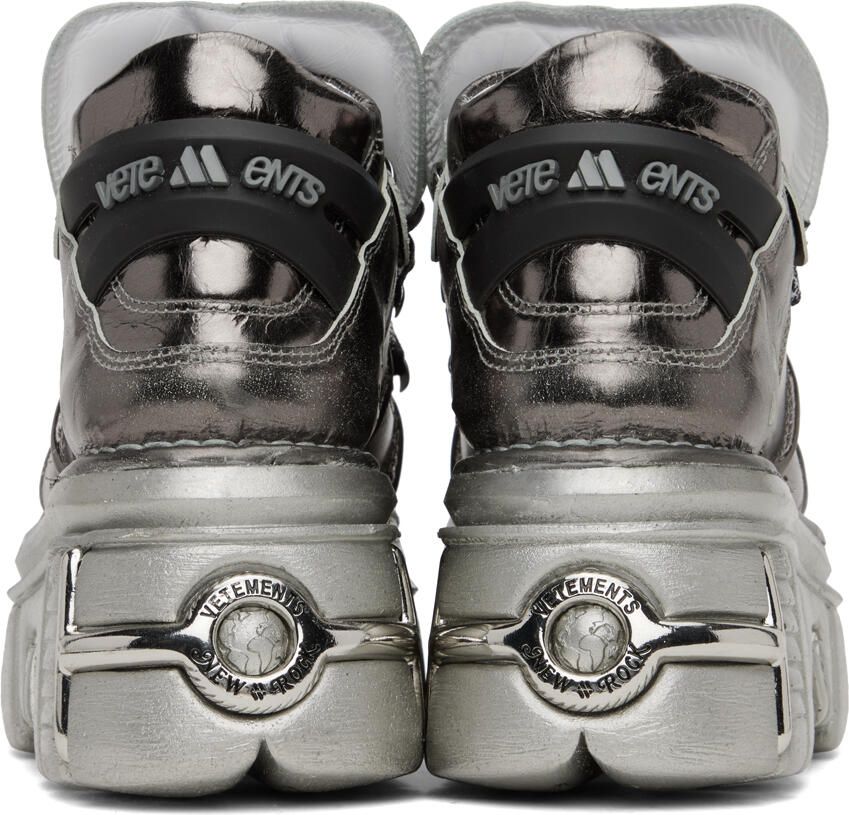 VETEMENTS Silver New Rock Edition Platform Sneakers