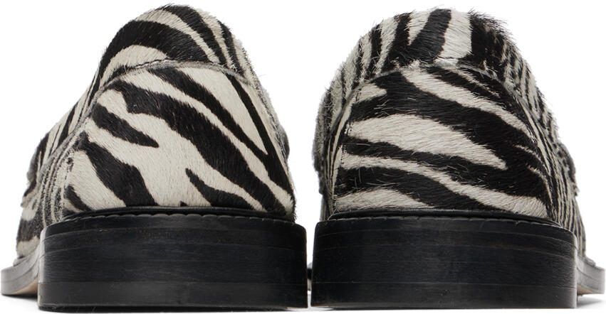 VINNY s Black  White Luxe Mocassin Snaffle Loafers