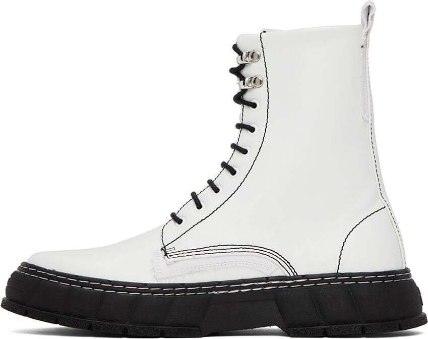 Virón White  Black 1992 Contrast Boots - Picture 3