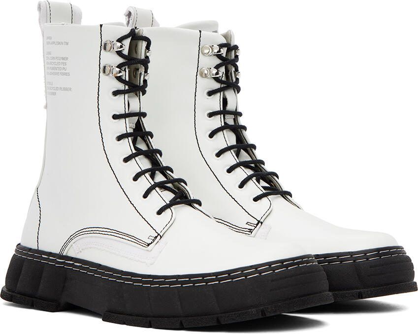Virón White  Black 1992 Contrast Boots - Picture 2