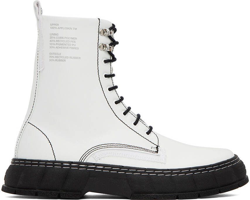 Virón White  Black 1992 Contrast Boots - Picture 5