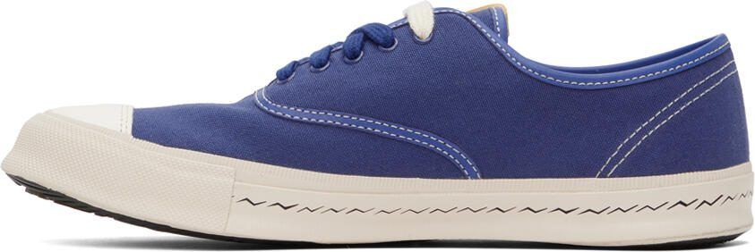 Visvim Navy Logan Deck Sneakers - Picture 4