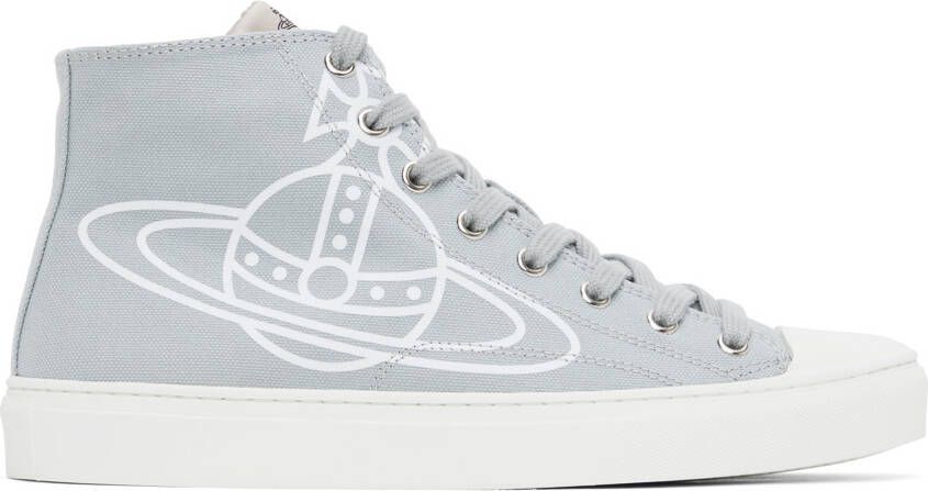 Vivienne Westwood Blue Plimsoll High Top Sneakers - Picture 3