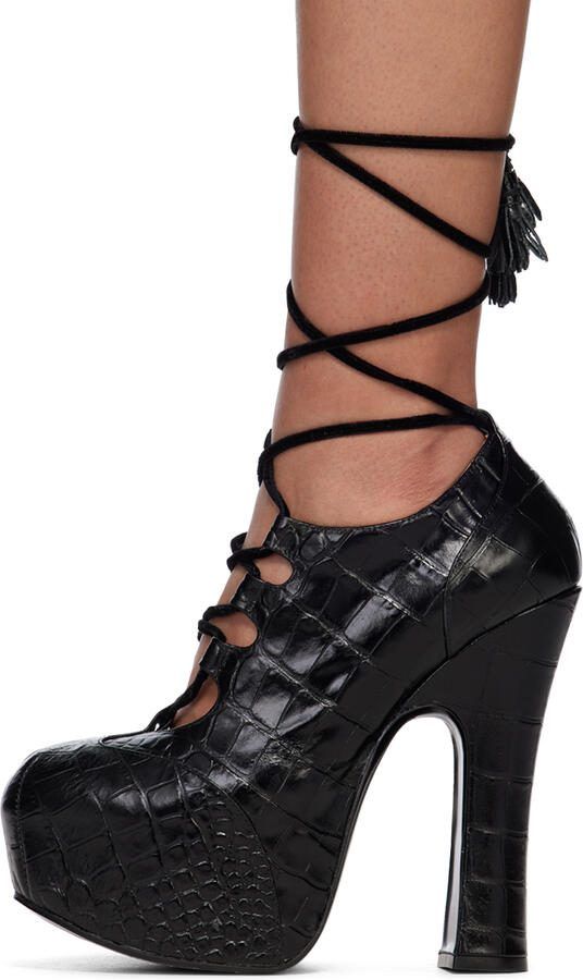 Vivienne Westwood Black Ghillie Heels - Picture 2