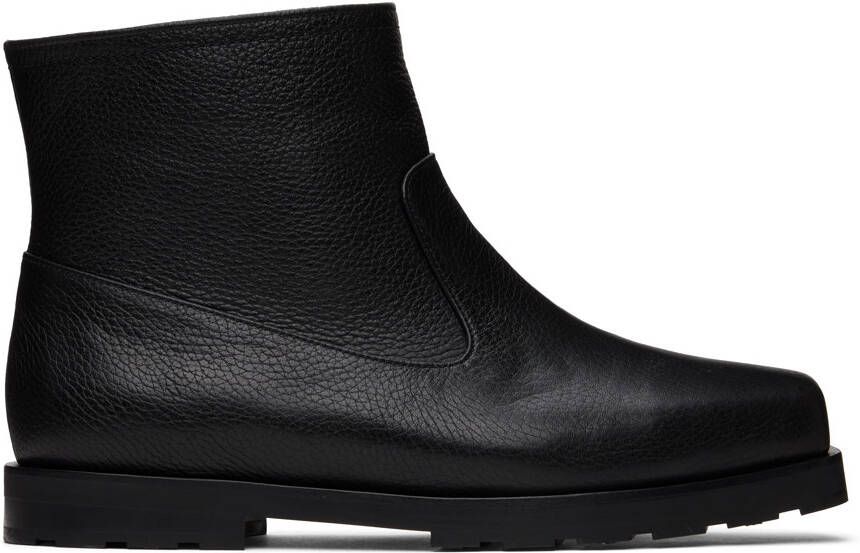 We11done Black Shrunken Ankle Boots - Picture 5