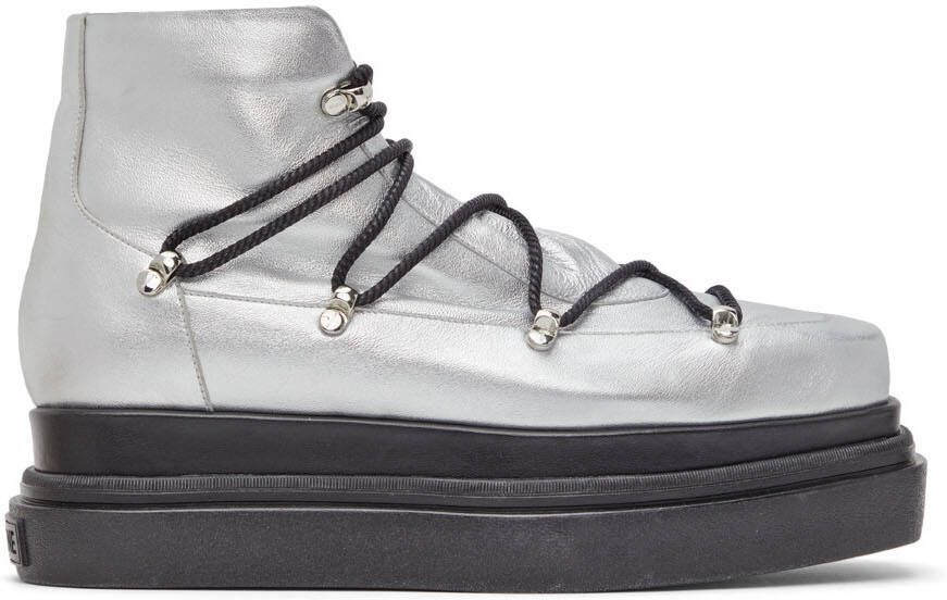 We11done Silver Tracking Boots - Picture 5