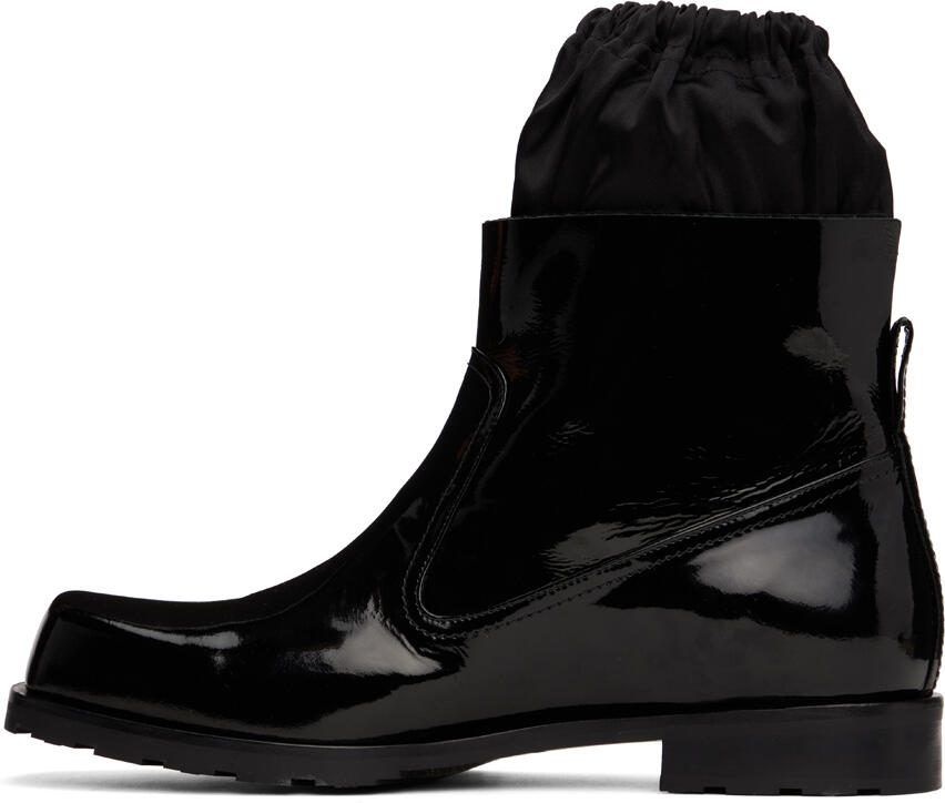 We11done Black Enamel Boots - Picture 3