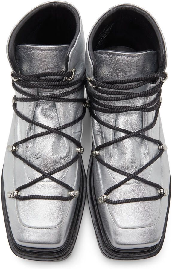 We11done Silver Tracking Boots - Picture 3