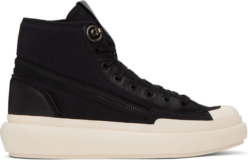 Y-3 Black Ajatu Court High Sneakers - Picture 4
