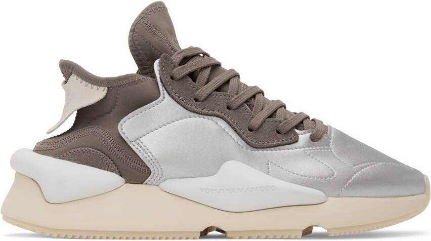 Y-3 Brown  Silver Kaiwa Sneakers - Picture 5