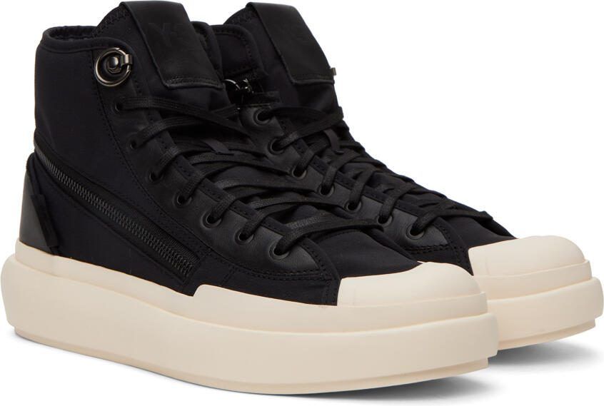 Y-3 Black Ajatu Court High Sneakers - Picture 2